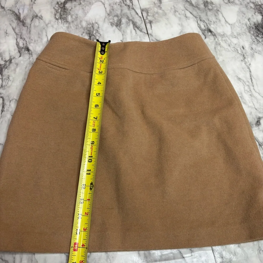Ann Taylor LOFT Y2k 2000s vintage Wool Blend A-line Skirt tan brown size 4 - Picture 3 of 5